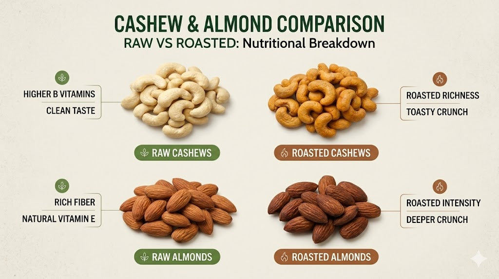 Raw vs Roasted: Cashews and Almonds — Which Should You Choose?
